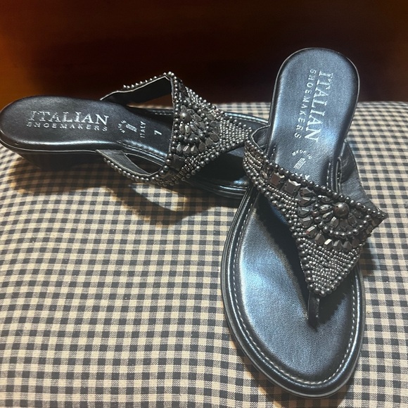 Italian shoemakers wedge sandals - Picture 3 of 8